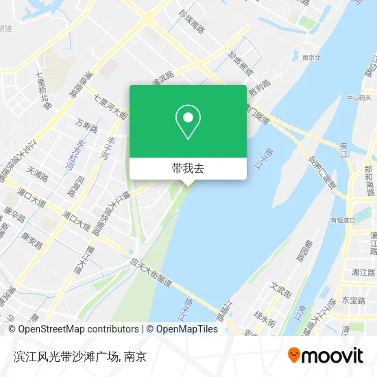 滨江风光带沙滩广场地图