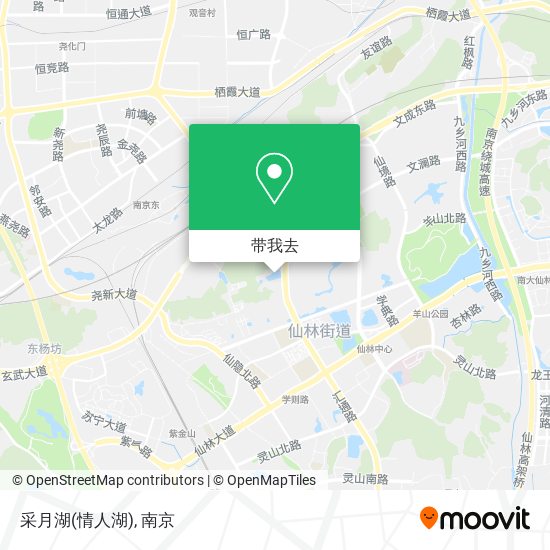 采月湖(情人湖)地图