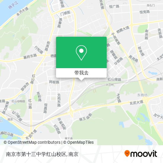 南京市第十三中学红山校区地图