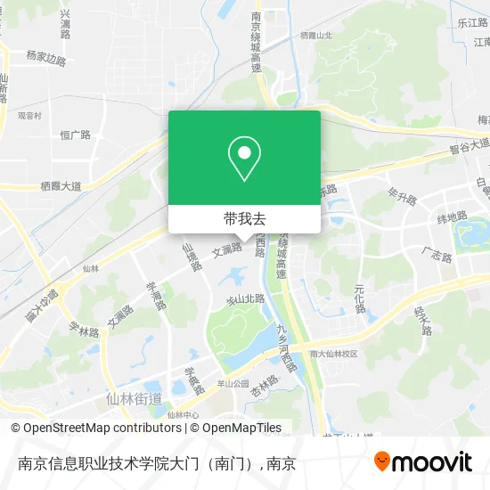 南京信息职业技术学院大门（南门）地图