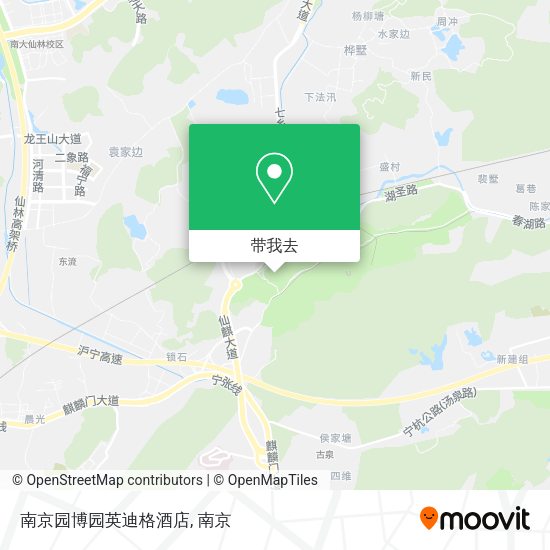 南京园博园英迪格酒店地图