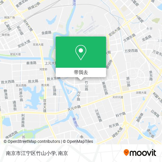 南京市江宁区竹山小学地图