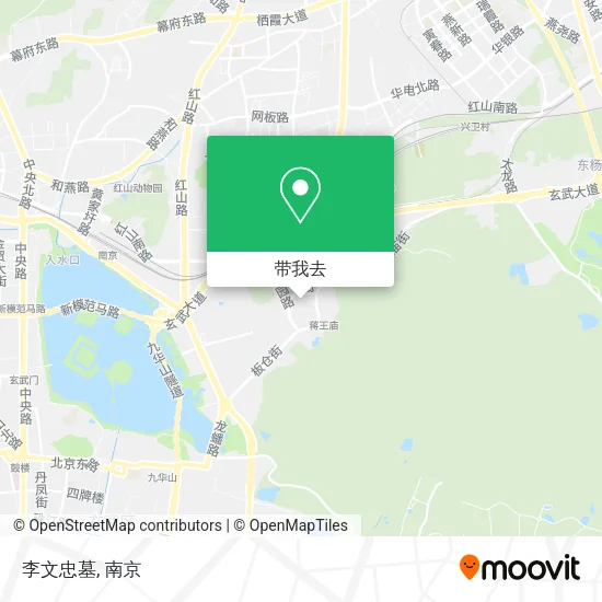李文忠墓地图