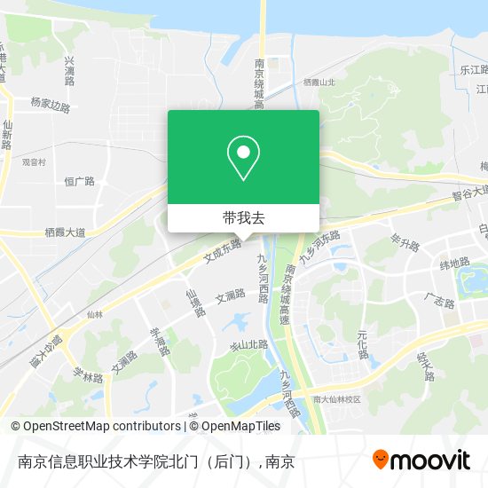 南京信息职业技术学院北门（后门）地图