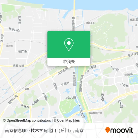 南京信息职业技术学院北门（后门）地图