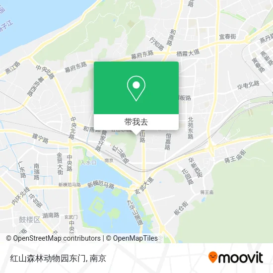 红山森林动物园东门地图