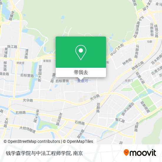 钱学森学院与中法工程师学院地图