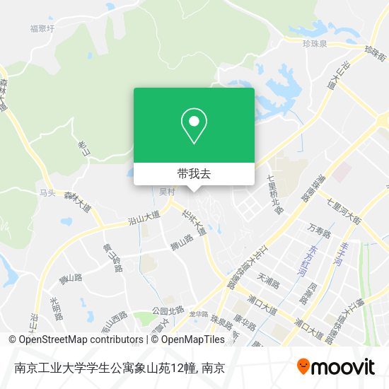 南京工业大学学生公寓象山苑12幢地图