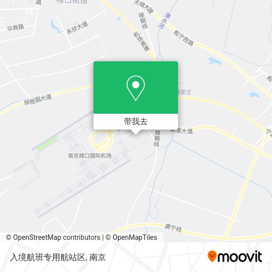 入境航班专用航站区地图
