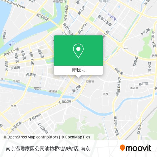 南京温馨家园公寓油坊桥地铁站店地图