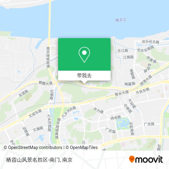 栖霞山风景名胜区-南门地图