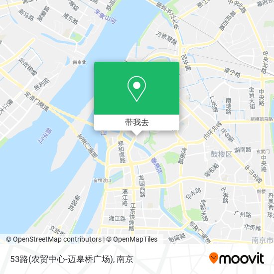 53路(农贸中心-迈皋桥广场)地图
