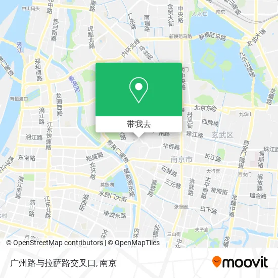 广州路与拉萨路交叉口地图