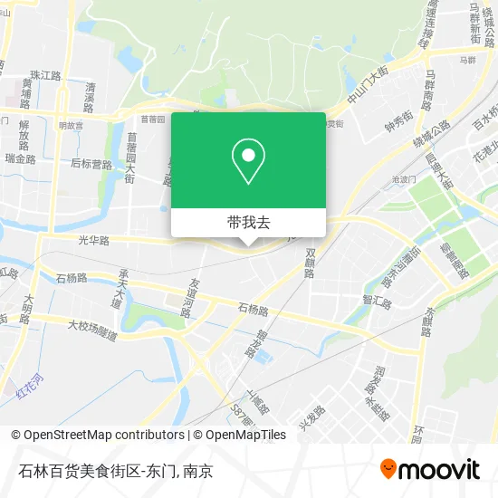 石林百货美食街区-东门地图