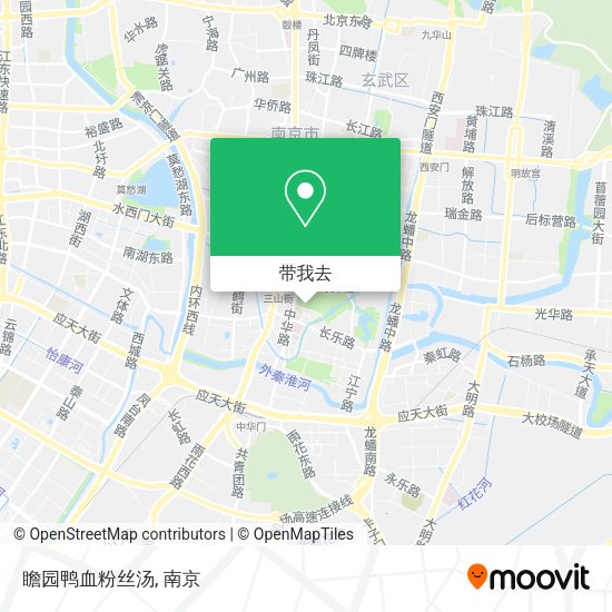 瞻园鸭血粉丝汤地图
