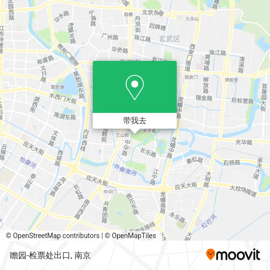 瞻园-检票处出口地图