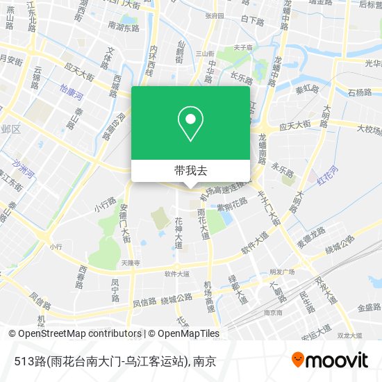 513路(雨花台南大门-乌江客运站)地图