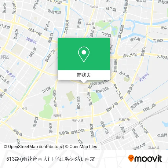 513路(雨花台南大门-乌江客运站)地图