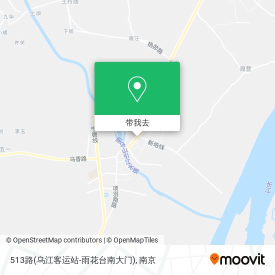 513路(乌江客运站-雨花台南大门)地图