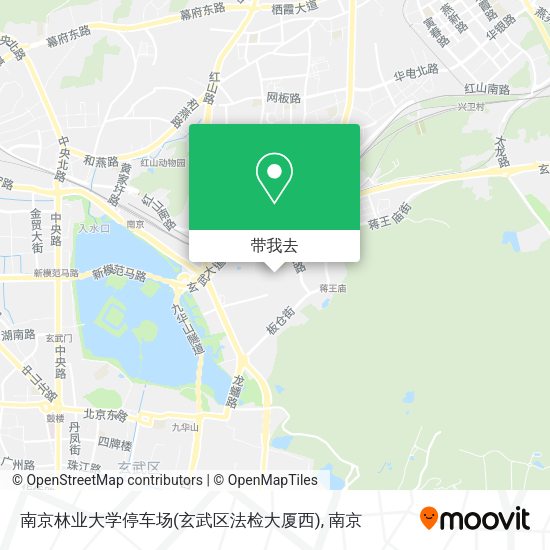 南京林业大学停车场(玄武区法检大厦西)地图
