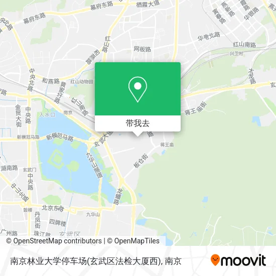南京林业大学停车场(玄武区法检大厦西)地图