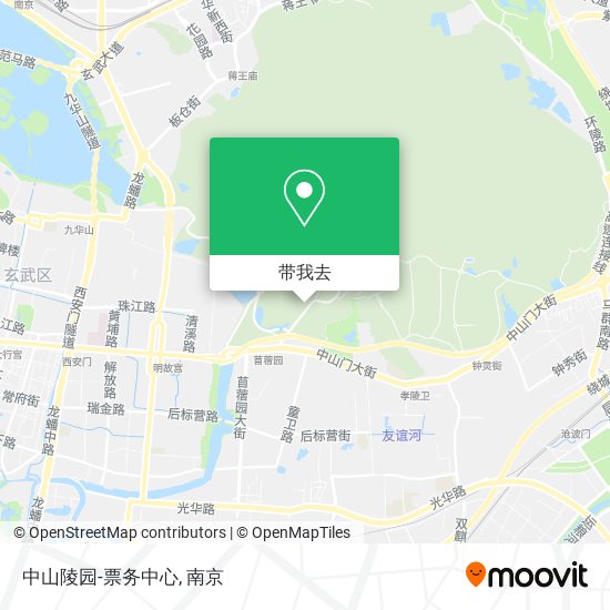 中山陵园-票务中心地图