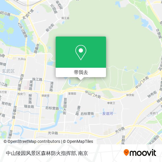 中山陵园风景区森林防火指挥部地图