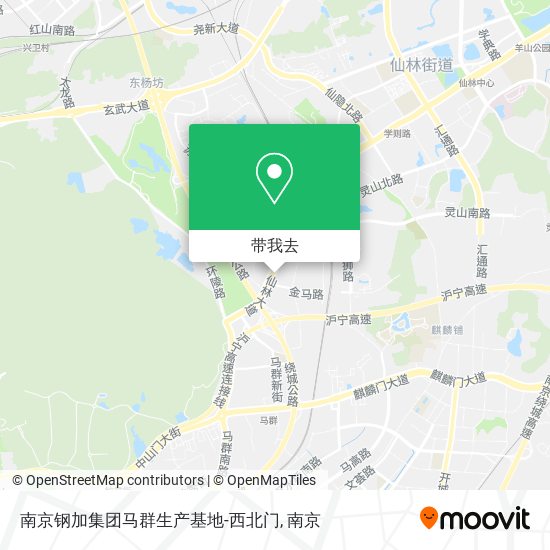 南京钢加集团马群生产基地-西北门地图
