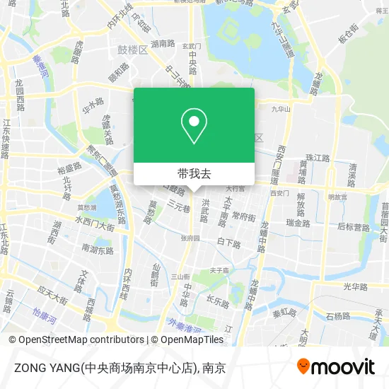 ZONG YANG(中央商场南京中心店)地图