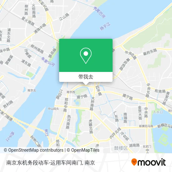 南京东机务段动车-运用车间南门地图