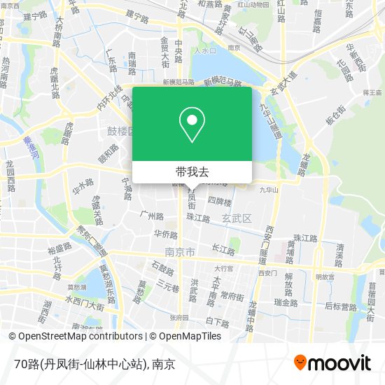 70路(丹凤街-仙林中心站)地图
