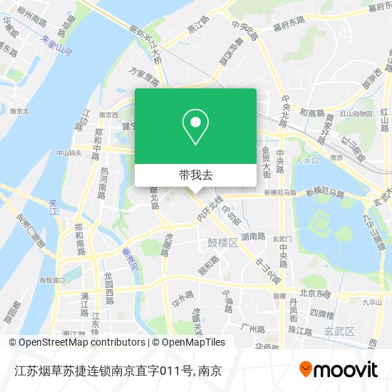 江苏烟草苏捷连锁南京直字011号地图