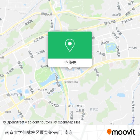 南京大学仙林校区展览馆-南门地图