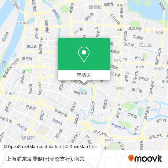 上海浦东发展银行(莫愁支行)地图