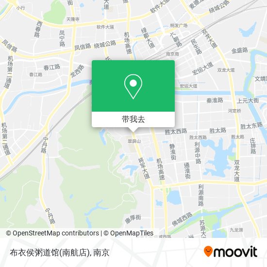 布衣侯粥道馆(南航店)地图