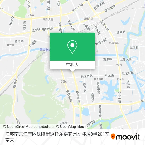 江苏南京江宁区秣陵街道托乐嘉花园友邻居8幢201室地图