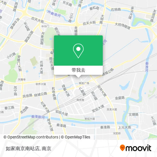 如家南京南站店地图