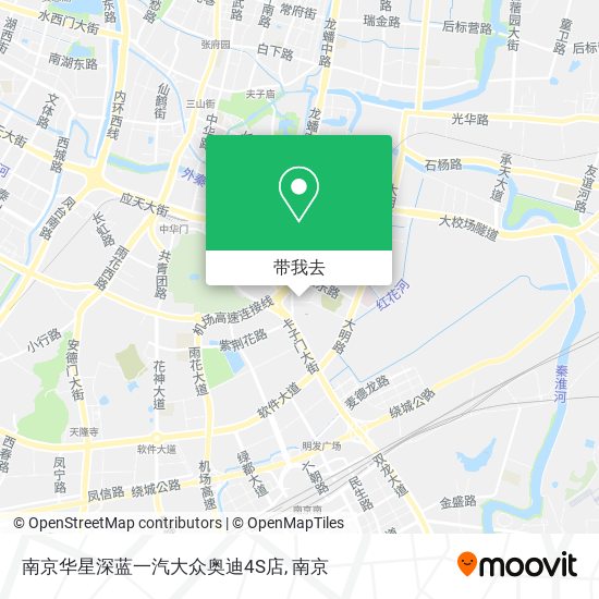 南京华星深蓝一汽大众奥迪4S店地图