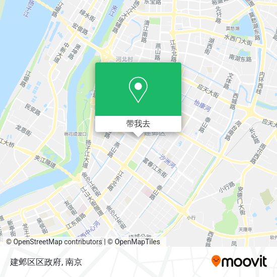 建邺区区政府地图