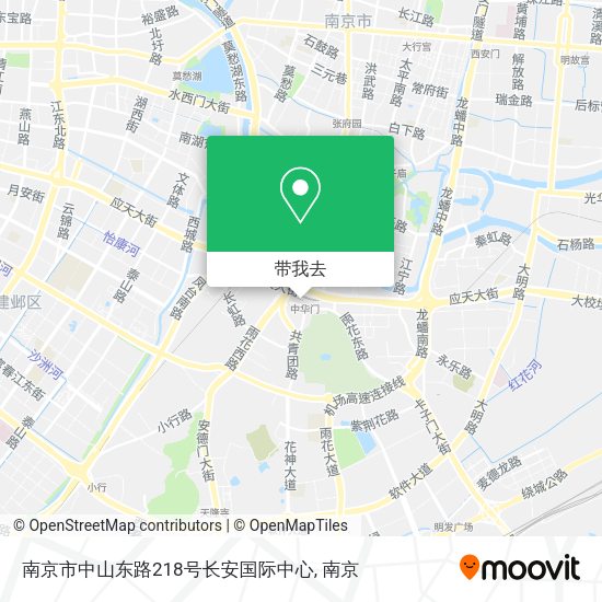南京市中山东路218号长安国际中心地图