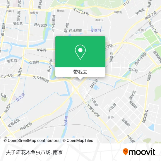 夫子庙花木鱼虫市场地图