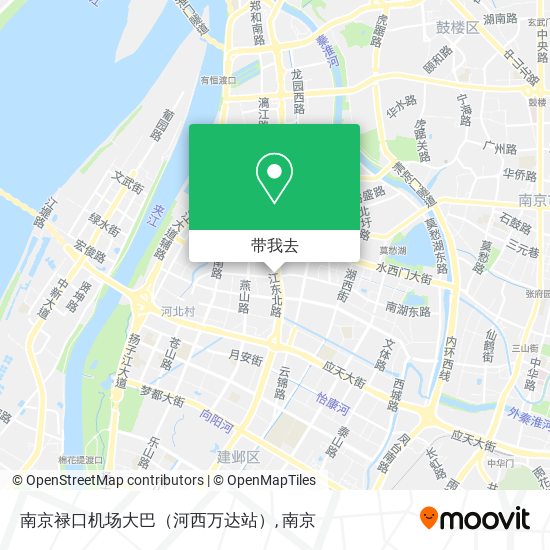 南京禄口机场大巴（河西万达站）地图