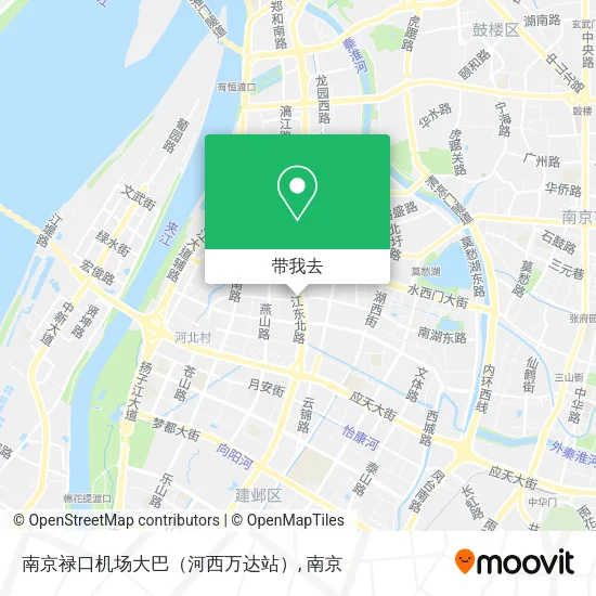 南京禄口机场大巴（河西万达站）地图