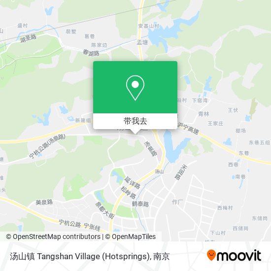 汤山镇 Tangshan Village (Hotsprings)地图