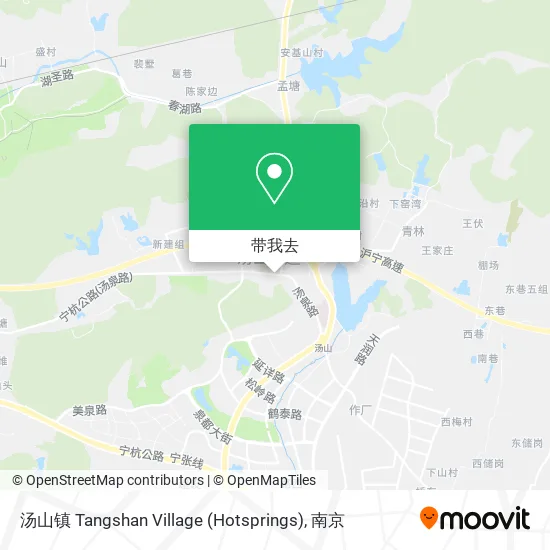 汤山镇 Tangshan Village (Hotsprings)地图