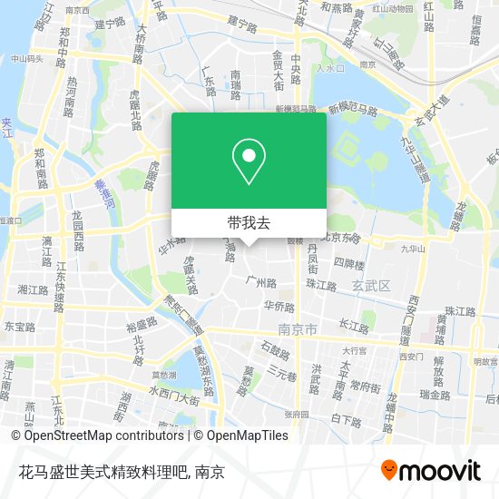 花马盛世美式精致料理吧地图
