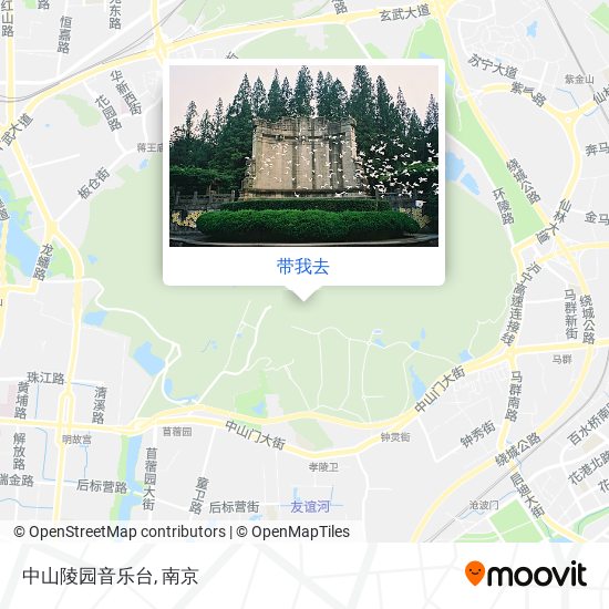 中山陵园音乐台地图