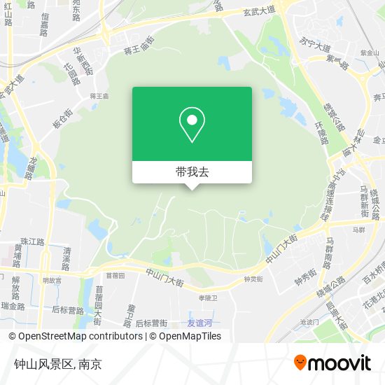 钟山风景区地图