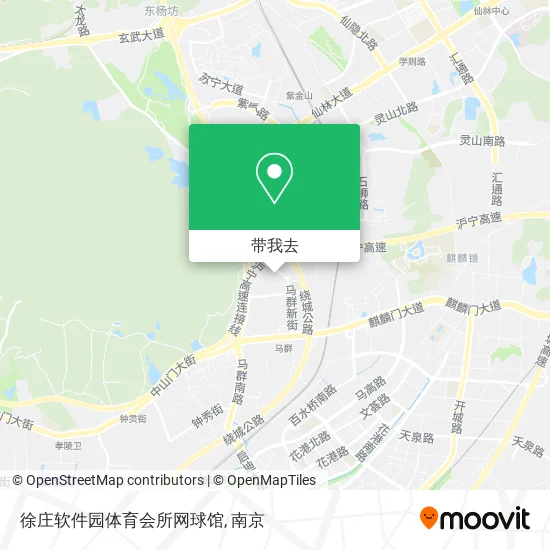 徐庄软件园体育会所网球馆地图