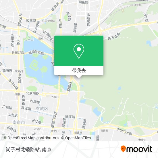 岗子村龙蟠路站地图